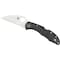 Spyderco 2024 Spyderco Delica 4 Lightweight Black Flat Ground Wharncliffe Plain SPY-C11FPWCBK - alternate 3